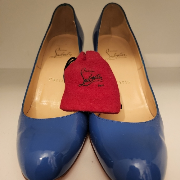 Louboutin Blue Pumps Size 37 - Picture 1 of 5